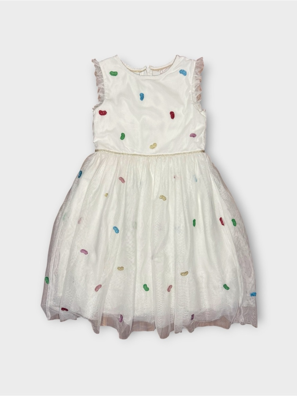 Mini Boden x Harry Potter Bertie Bott’s Bean Applique White Tulle Dress